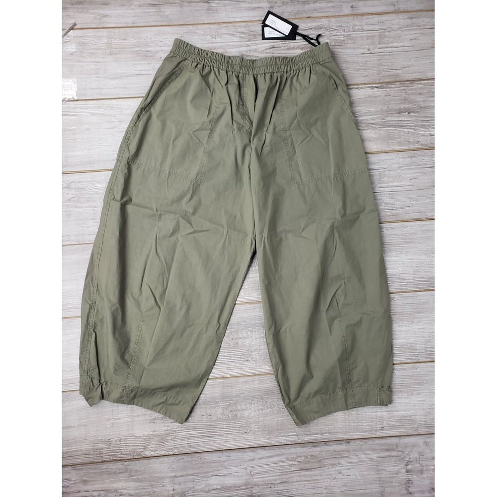 Oska Hose Hanane 243 Pants Green Womens 5 XL Wide Leg Cropped NWT 10220110156